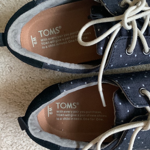 Womens Chambray Dot Toms Sneakers Size 9 - Picture 6 of 6
